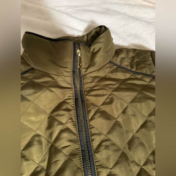 Olive Quilted Women's Jacket size 8 - Picture 10 of 12